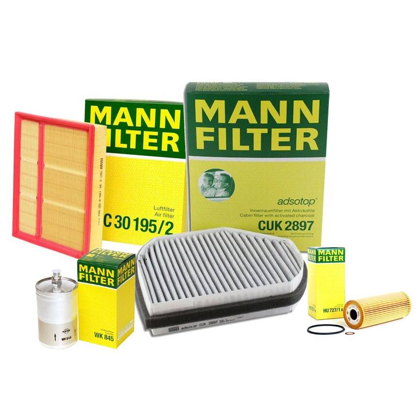 Mercedes Air / Cabin Air / Fuel / Engine Oil Filter Kit 604094130410 - MANN-FILTER 3725234KIT